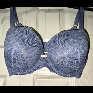 H&M 34D Lace Bra — Light Purple/Periwinkle/Steel Blue Color